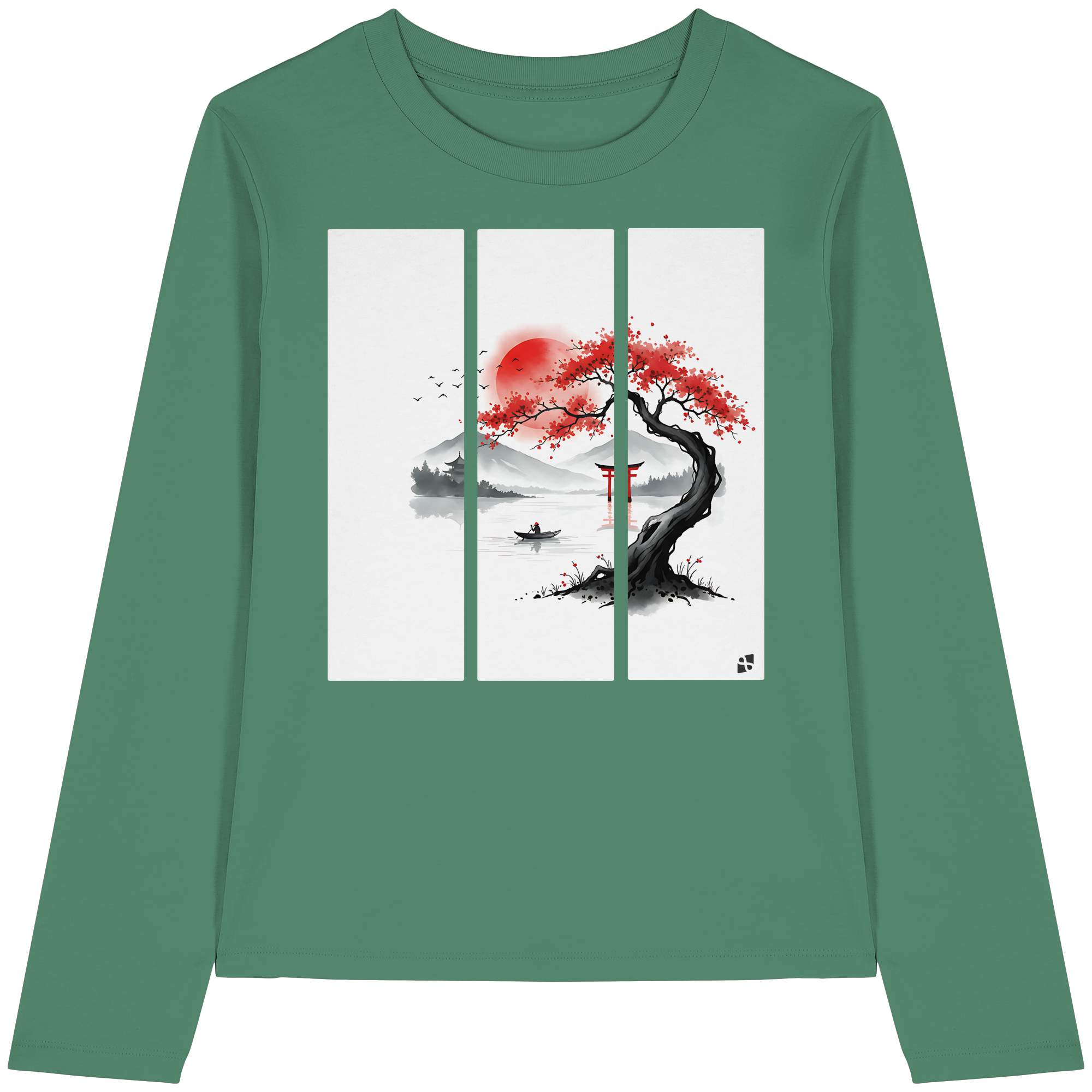 Kirschblüten Vibes - Womens Organic Longsleeve T-Shirt