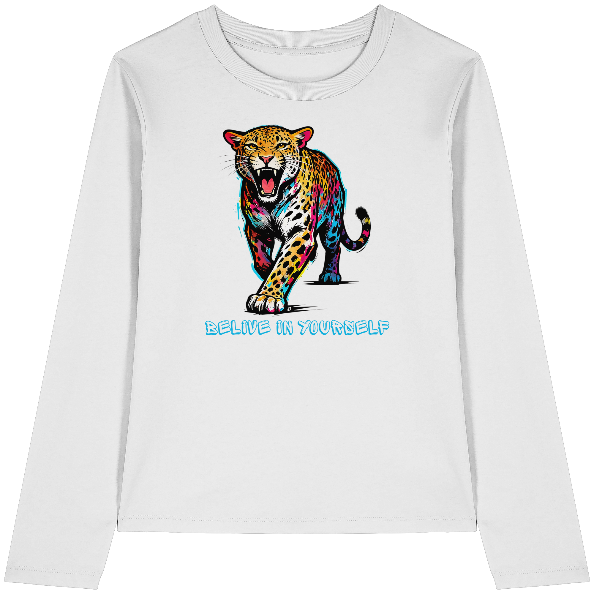 BIY Leopard - Womens Organic Longsleeve T-Shirt