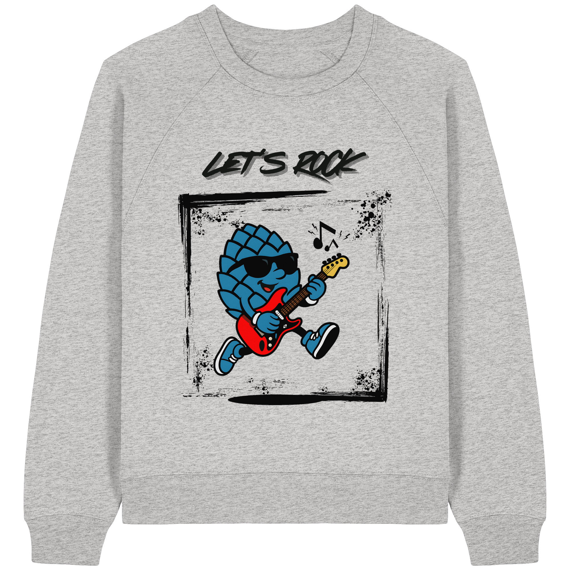 Lets Rock Zirbi - Womens Organic Raglan Sweatshirt