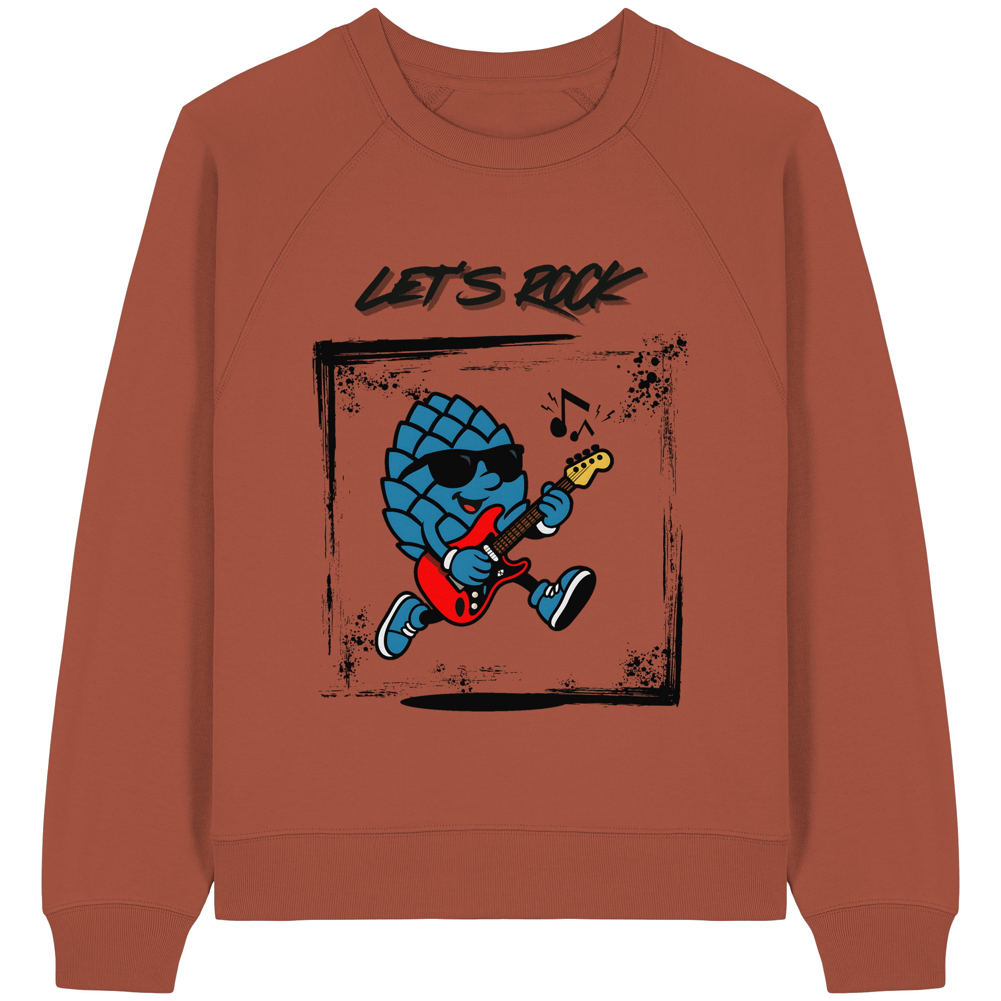 Lets Rock Zirbi - Womens Organic Raglan Sweatshirt