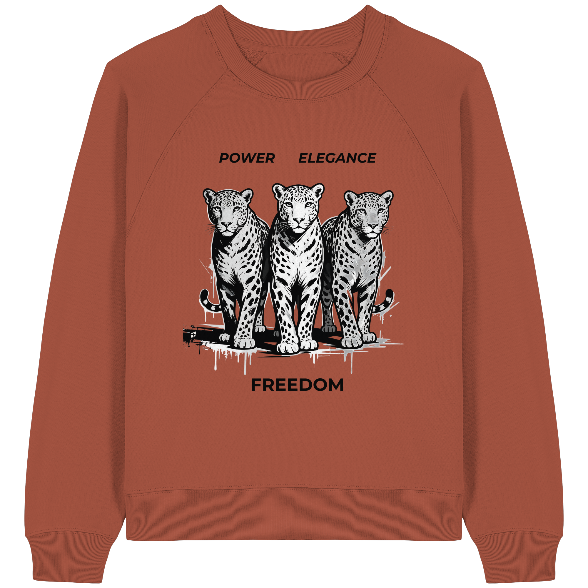 PER Leoparden - Womens Organic Raglan Sweatshirt