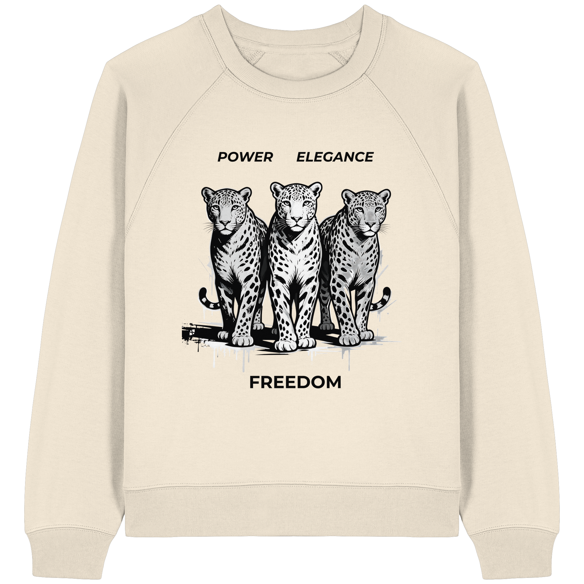 PER Leoparden - Womens Organic Raglan Sweatshirt