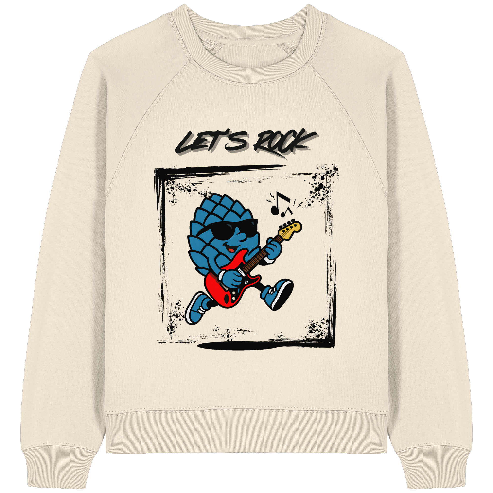 Lets Rock Zirbi - Womens Organic Raglan Sweatshirt