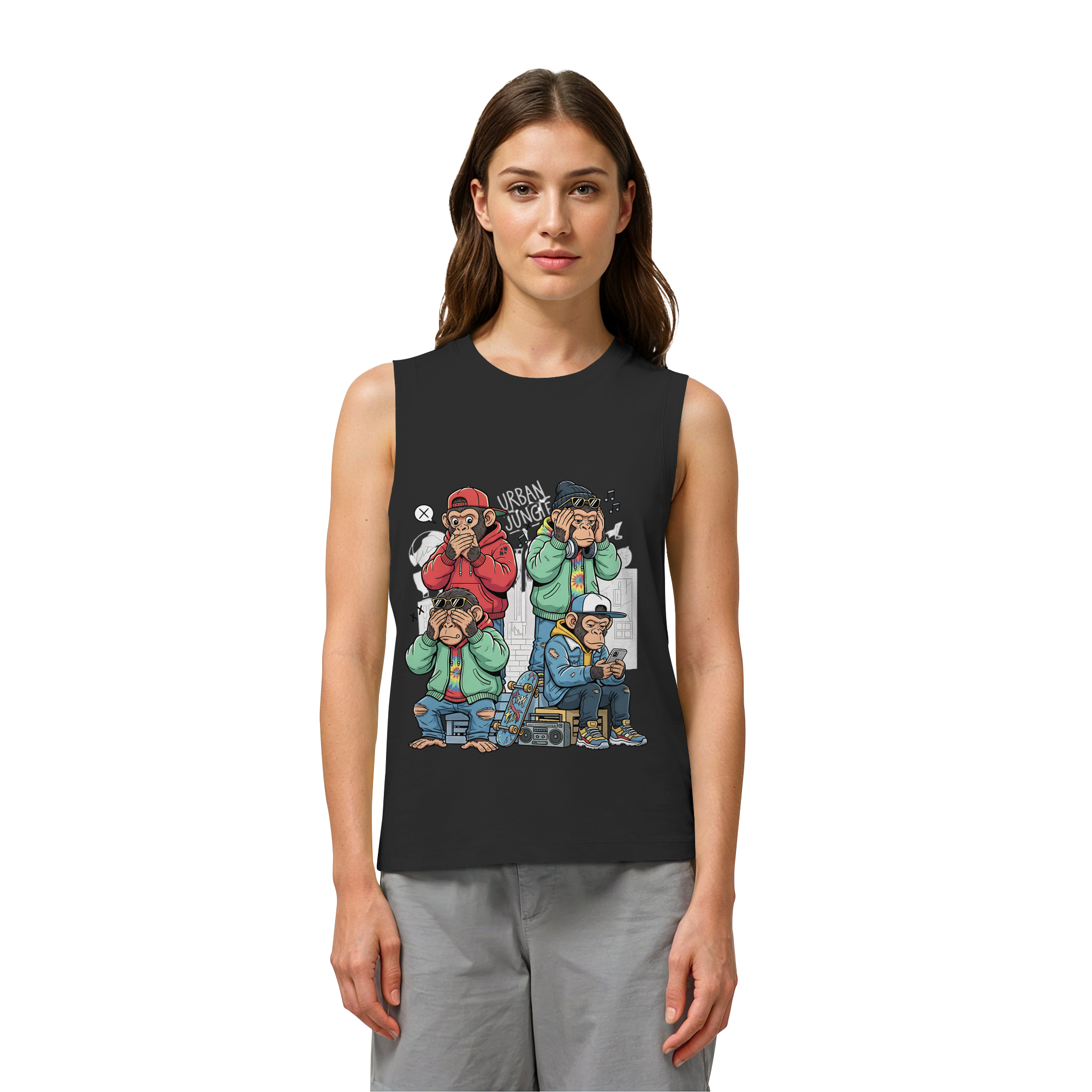 Die vier Stadtaffen - Womens Organic Tank Top