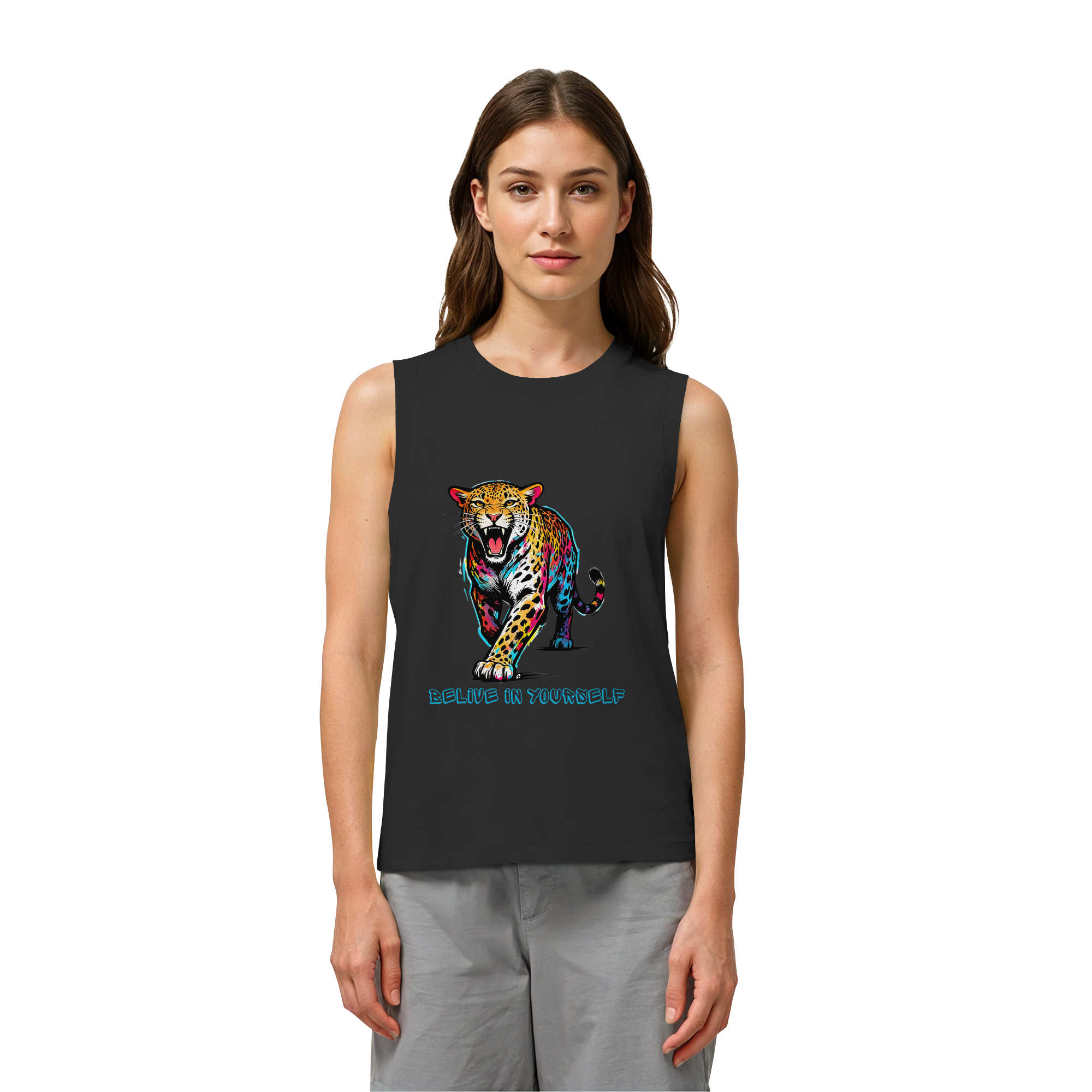 BIY Leopard - Womens Organic Tank Top