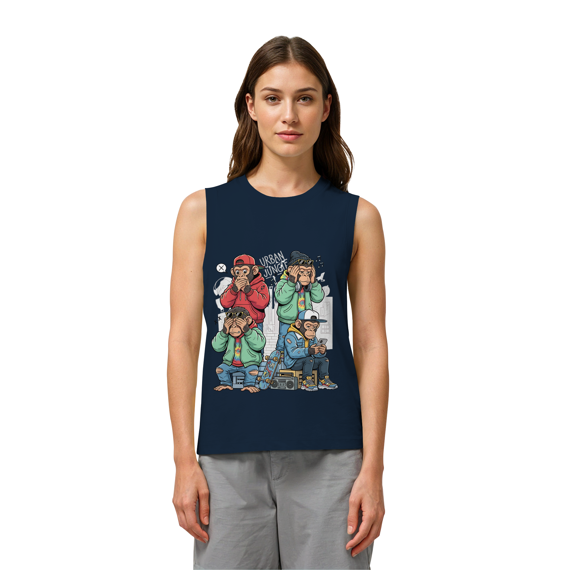 Die vier Stadtaffen - Womens Organic Tank Top