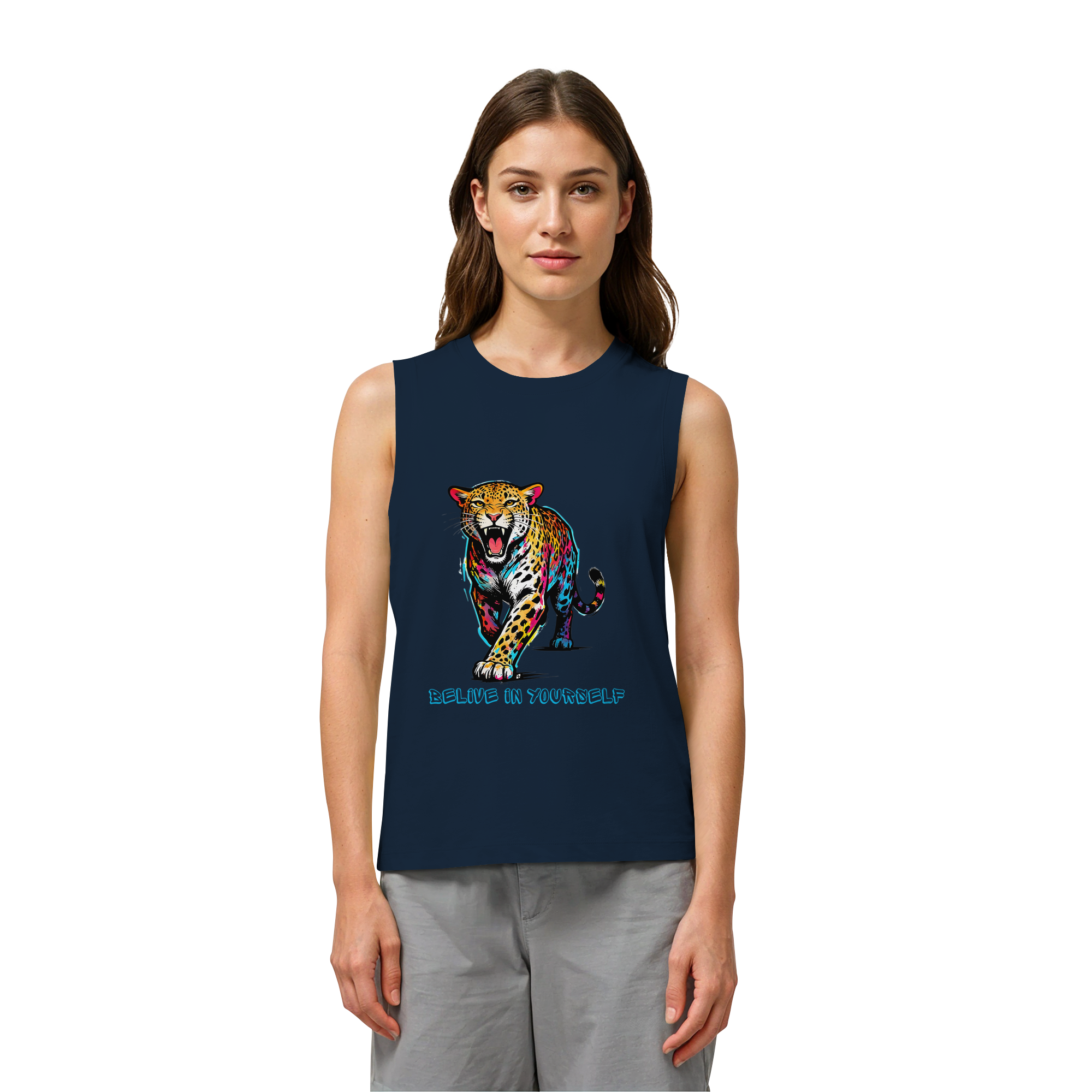 BIY Leopard - Womens Organic Tank Top