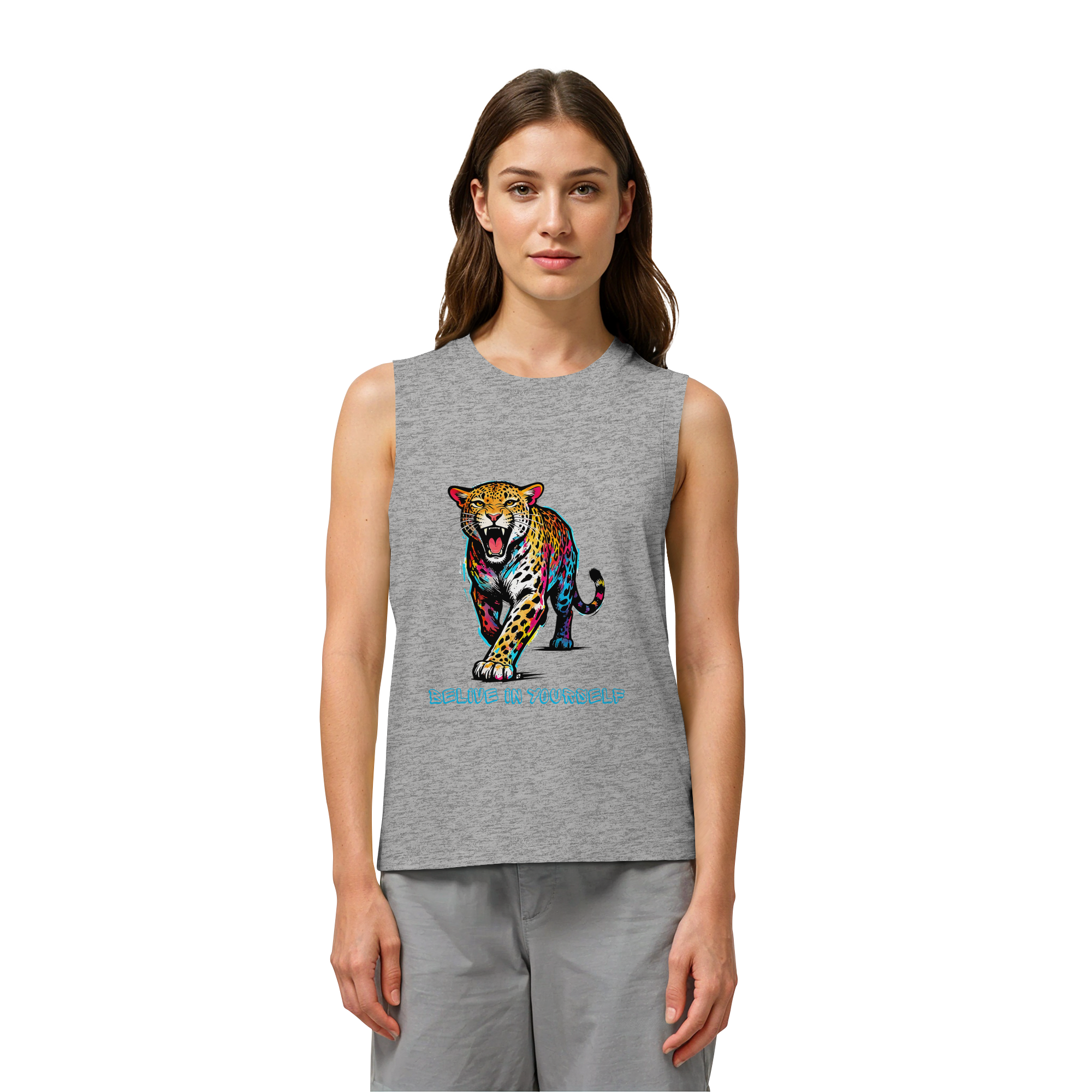 BIY Leopard - Womens Organic Tank Top