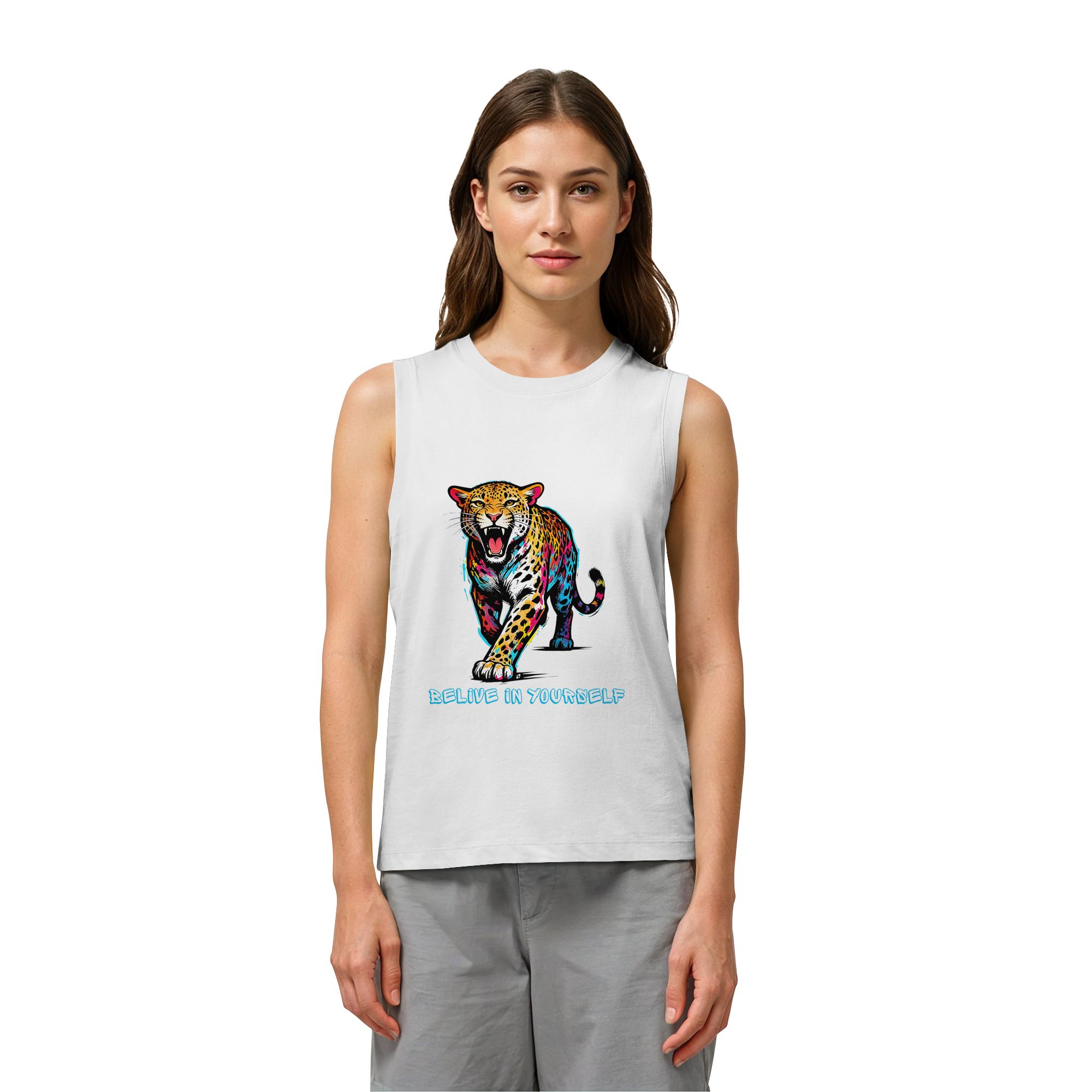 BIY Leopard - Womens Organic Tank Top